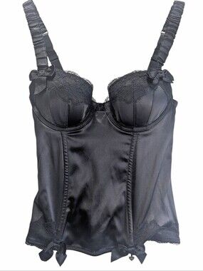 La SENZA Black Lace-Trim Bustier Camisole Size S.